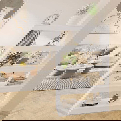 VidaXL Ormarić za knjige / pregrada sjajni bijeli 80x30x135 cm iverica Slike