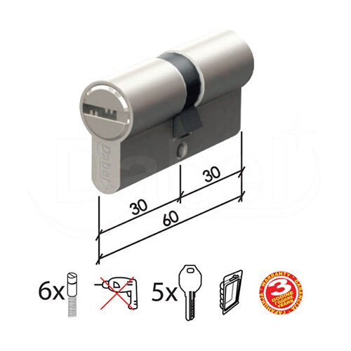 Dabel Cilindar CL2020 60mm 5 kod ključ (0106307) Cene