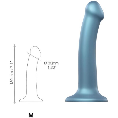 Strap-On-Me Dildo Metallic Shine Duck Blue, medium Slike