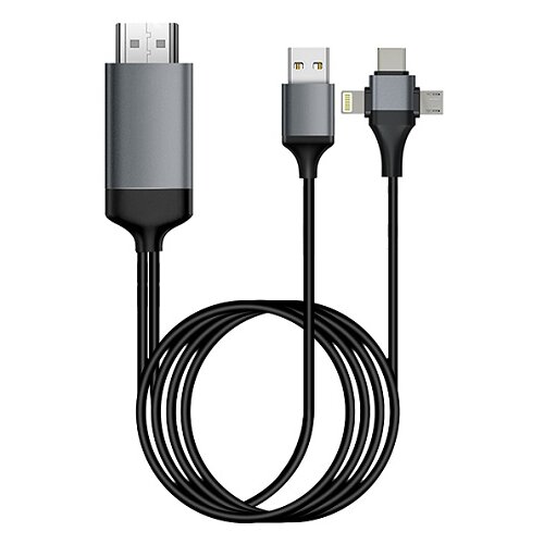 Kettz CIM-K020 Konvertor 3u1 Tip CLightingMikro na HDMI + BT 2K 60Hz 2m Cene