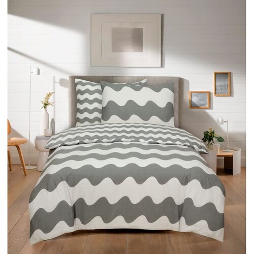 ESSENZA SLEEP 634673-POSTELJINA MARINE 140X200 + 60X80 CM VALOVI SIVI Cijene