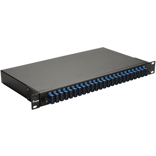 Equip 24-Port Fiber Optic Splice Box, SC Duplex, OS2, 1U, ped, Black Slike