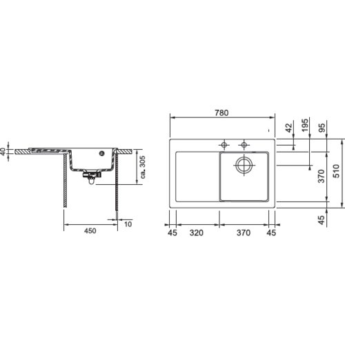 Franke sudopera Mythos MTK 611-78 leva 124.0433.445 Slike