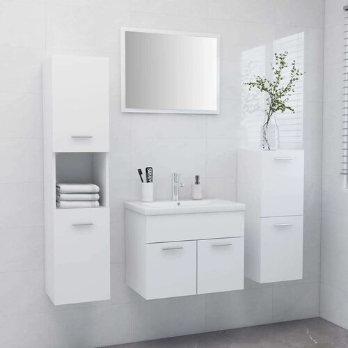 Set kupaonskog namještaja od iverice bijeli Cijene