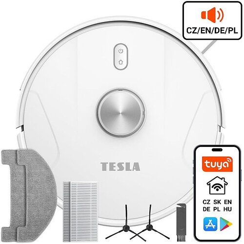 Tesla robostar - pametni robotski usisivač 2 u 1, 2600 mah, wi‐fi, bela Cene