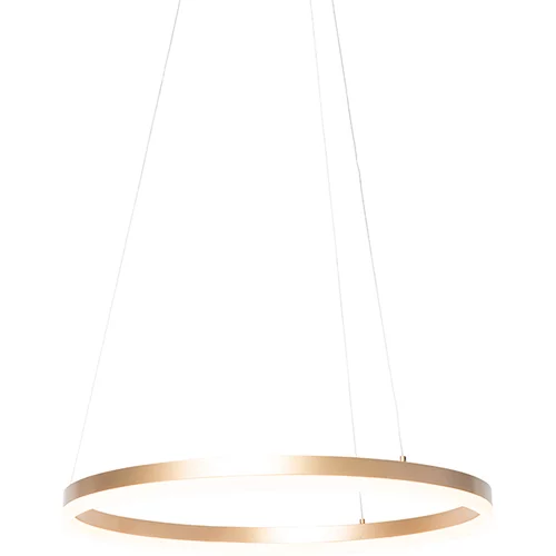 QAZQA Design viseča svetilka zlata 60 cm z LED 3 stopenjskimi zatemnitvijo - Anello