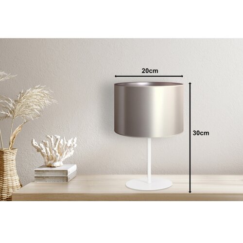  Duolla - Stona lampa CANNES 1xE14/15W/230V prečnik 20 cm srebrna/bela Slike