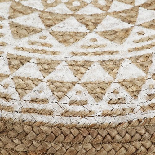  Ručno rađeni tabure od jute 45 x 30 cm bijeli Slike