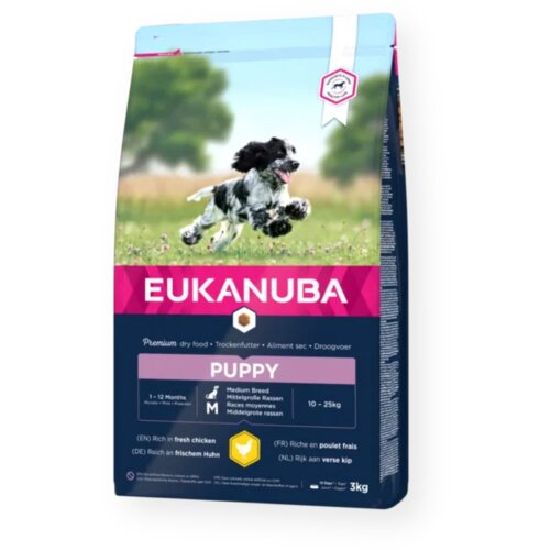 Eukanuba hrana za pse dog puppy medium breed chicken 2 kg Cene