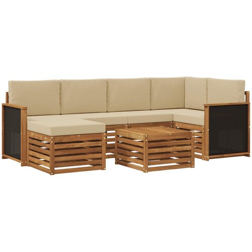  Set vanjskih sofa 6 kom. Prirodna Slike