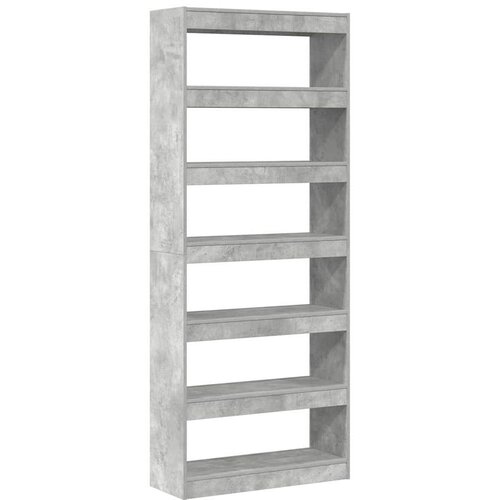  za knjige s policom Betonski sivi 80 x 30 x 198 cm Slike