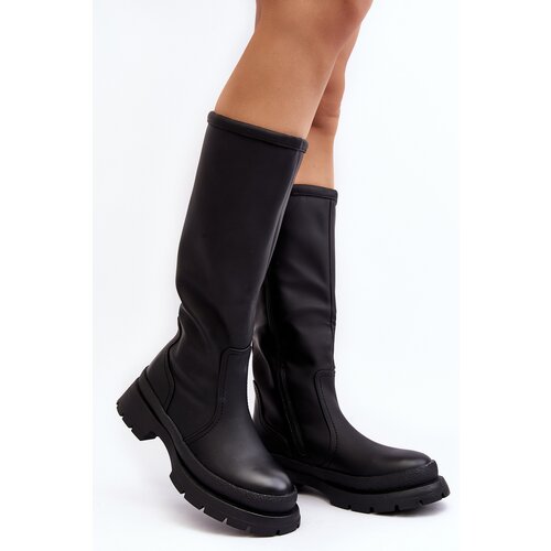 Kesi Black women's insulated flat heel boots Desiren Cene