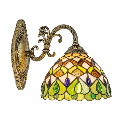 Brilagi tiffany vitražna zidna lampa margaret 1xE27/40W/230V Slike