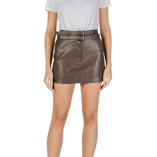 Only ONLJASMIN FAUX LEATHER SKIRT CC OTW 15350399 Smeđa Slike