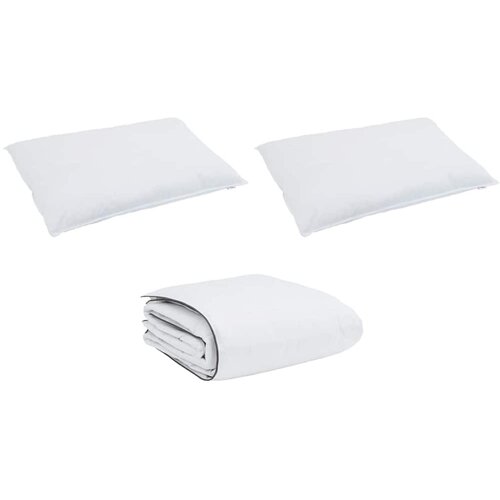 vidaXL Komplet odej z blazino 3 pcs Bela Mikrofibra in bombaž, (5000065058) Cene