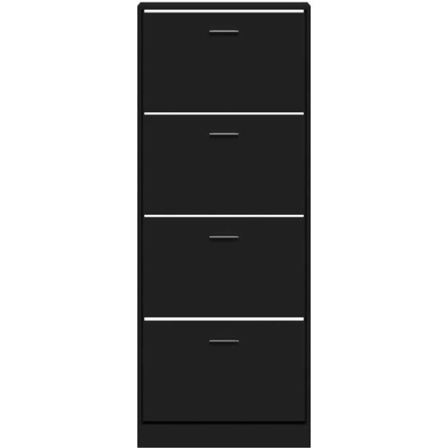  za cipele crni 59x17x150 cm od konstruiranog drva Slike