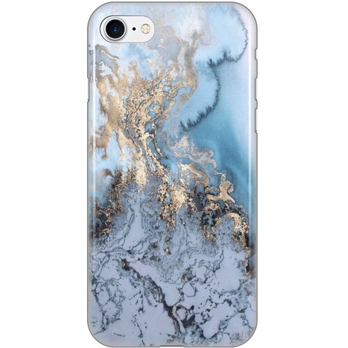 Teracell maska silikonska print za iphone 7/8/SE (2020) blue gold marble Slike