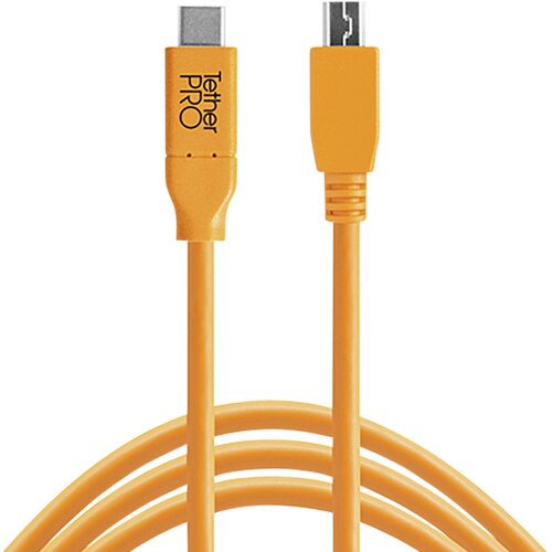 Tethertools USB-C to 2.0 Micro- B 5-Pin 4,60m orange Slike