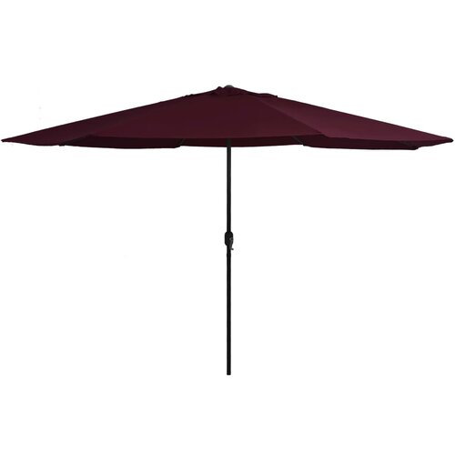 vidaXL Zunanji senčnik s kovinskim drogom 400 cm bordo rdeč Cene