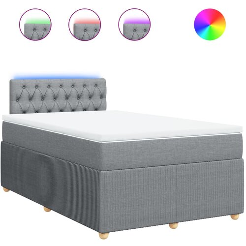 Maison Chic Box spring postelja - Vzmetna postelja z vzmetnico svetlo siva 120x200 cm blago SL23096, (21891796) Cene