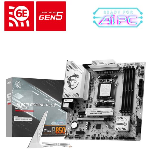 MSI B850M GAMING PLUS WIFI6E AMD B850 Vtičnica AM5 Mikro ATX Slike