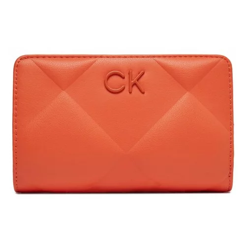 Calvin Klein Jeans Velika ženska denarnica Re-Lock Quilt Bifold Wallet K60K611374 Oranžna