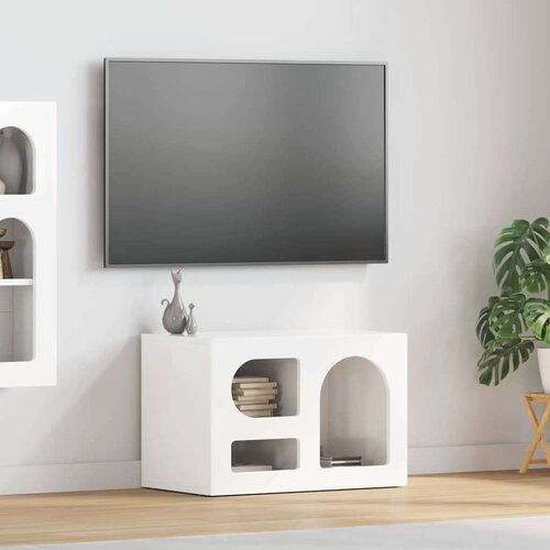 TV omarica Visok sijaj bela 60 x 35 x 40 cm Konstruiran les, (5000112635) Cene
