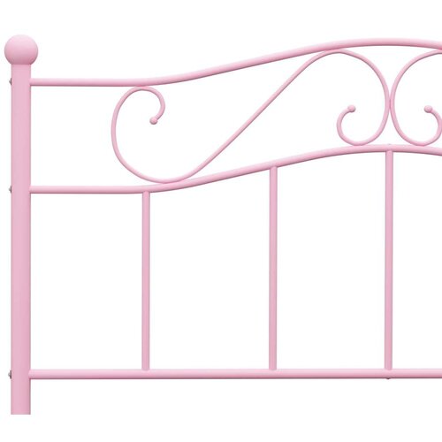 VidaXL Okvir za krevet ružičasti metalni 140 x 200 cm Slike