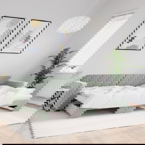 VidaXL Izvlečna dnevna postelja svetlo siva 80x200 cm žamet Slike