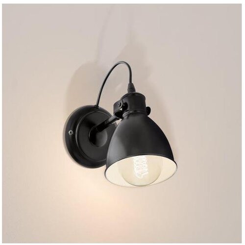 Eglo 55261 - zidna lampa priddy 1xE27/40W/230V crna Slike