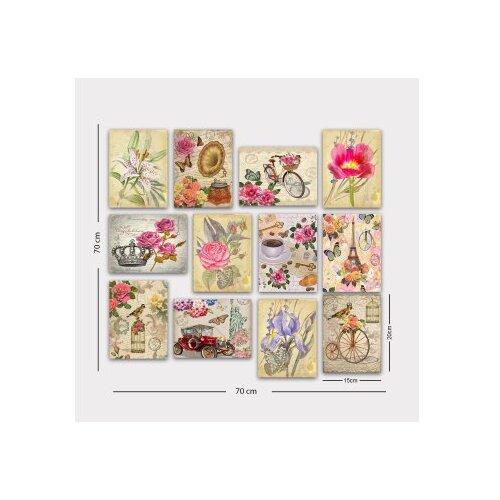 WALLXPERT slika od 12 delova, flowers 12MDF31YS Cene