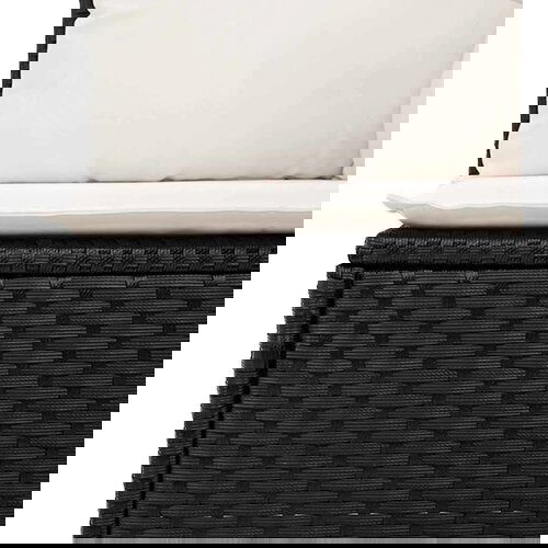 vidaXL 7-dijelni set vrtnih sofa od poliratana s jastucima crni Cijene
