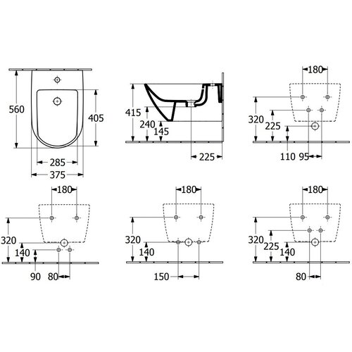 Villeroy Boch Subway 3.0 bide konzolni 44700001 Slike