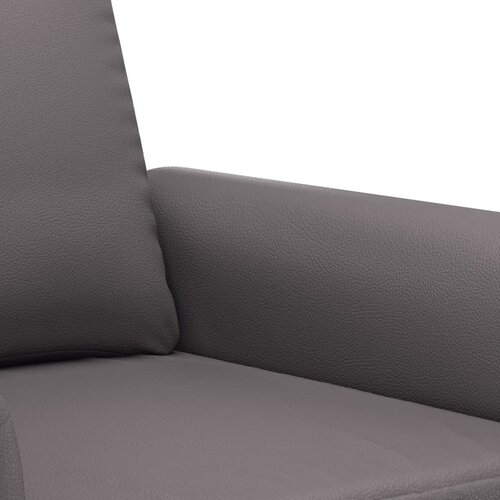  2-dijelni set sofa s jastucima sivi od umjetne kože Slike