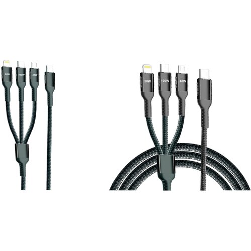  Carline 700655 pd 3u1 kabel za punjenje mobilnih i drugih uređaja micro usb-b + usb-c + iphone ( 3338 ) Cene
