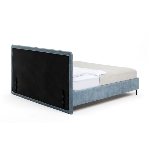 Bonami Selection Plavi tapecirani bračni krevet s podnicom 180x200 cm Noira Slim &amp;ndash; Slike