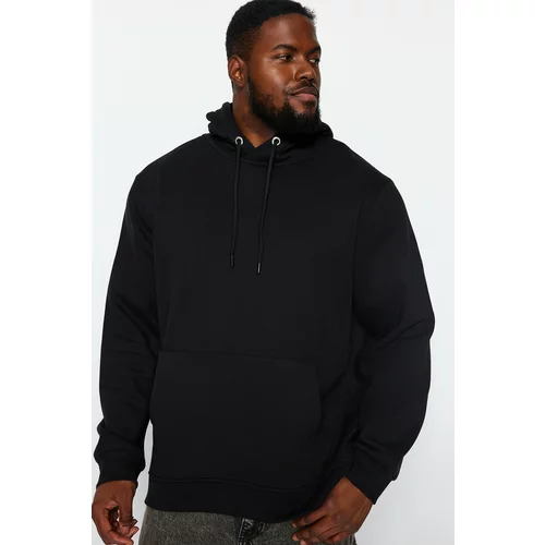 Trendyol Plus Size Sweatshirt - Black - Regular fit