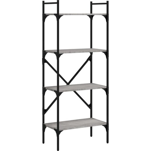 Maison Chic Knjižna omara - Knjižni regal 4-nadstropna siva sonoma 56x31,5x138,5 cm in. les, (21725233) Slike