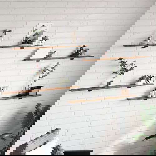 VidaXL Polica za Knjige 4 pcs Smeđa 100 x 40 x 1.5 cm Iverica Slike