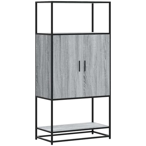 VidaXL Visoka ploča siva Sonoma 68x35x139 cm Konstruirano drvo i metal Slike