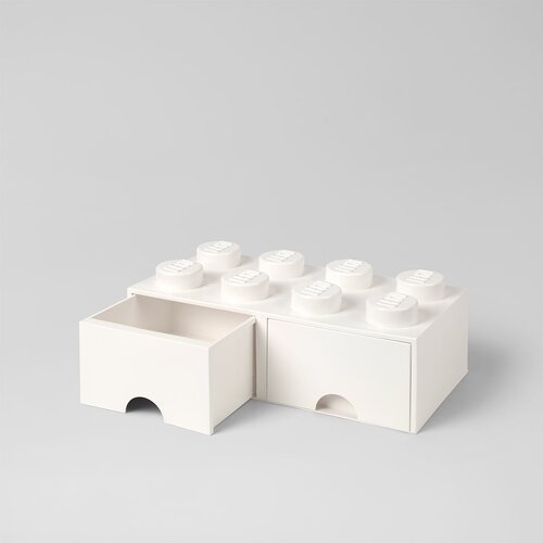 Lego bijela kutija za pohranu s dvije ladice Cene