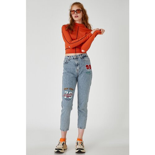 Koton Jeans Casual Fit High Waist Lightweight Slim Leg - Mom Jean Slike