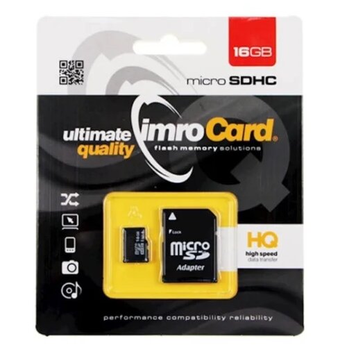 Imro memory card 16GB microSDHC cl. 10 UHS-I + adapter Slike