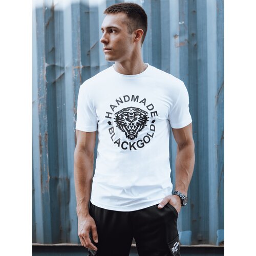 DStreet T-shirt męski z nadrukiem biały Cene