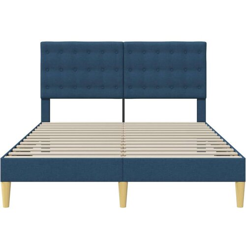  Okvir za krevet s uzglavljem Plava 140 x 190 cm Tkanina - Plava 140 x 190 cm Slike