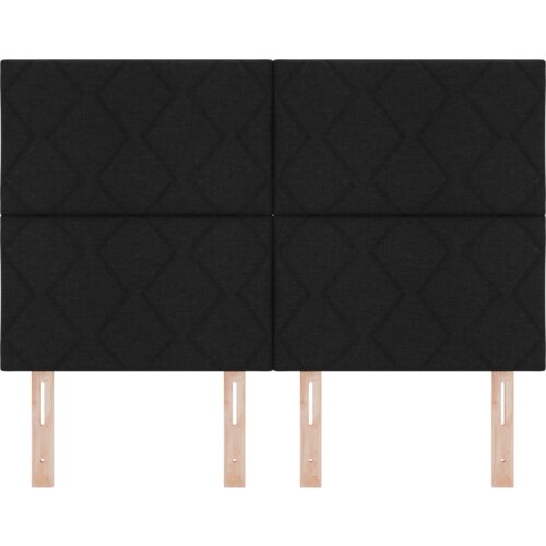  LED uzglavlje dizajna dijamantnih blokova crno 160 cm tkanina Slike