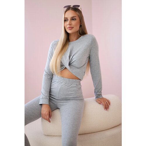 Kesi Set with ruffles on a gray blouse Cijene