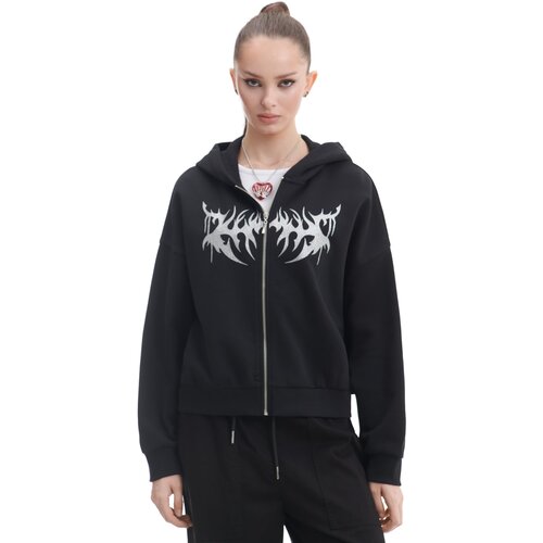 Cropp ženska majica s kapuljačom - Crna  3693W-99X Cijene