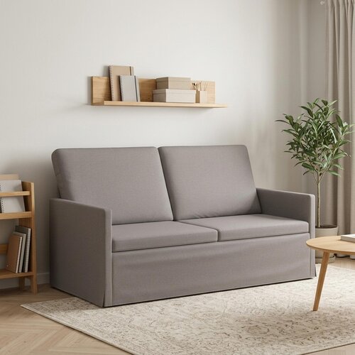  Kauč za dvoje Sivosmeđa 150 x 81 x 82 cm Tkanina Slike