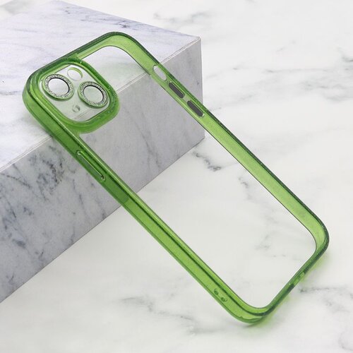 Maska diamond lens za iphone 14 plus/ zelena Slike